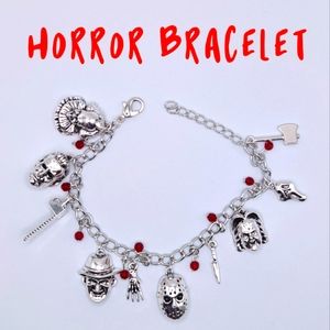 Classic Horror Movies NWOT Silver Classic Cult Characters Charm Bracelet
